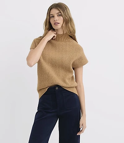Angled Ribbed Wedge Sweater