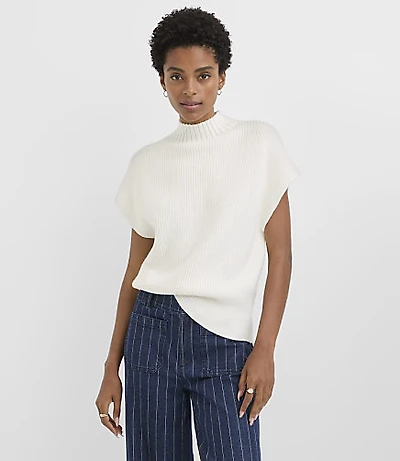 Petite Angled Ribbed Wedge Sweater