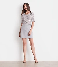 LOFT Versa Seasonless Stretch Mini Pocket Skirt