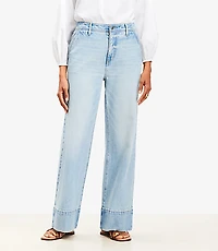 Curvy High Rise Wide Leg Jeans Vintage Light Indigo Wash