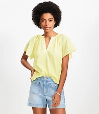 Mixed Media Flutter Top
