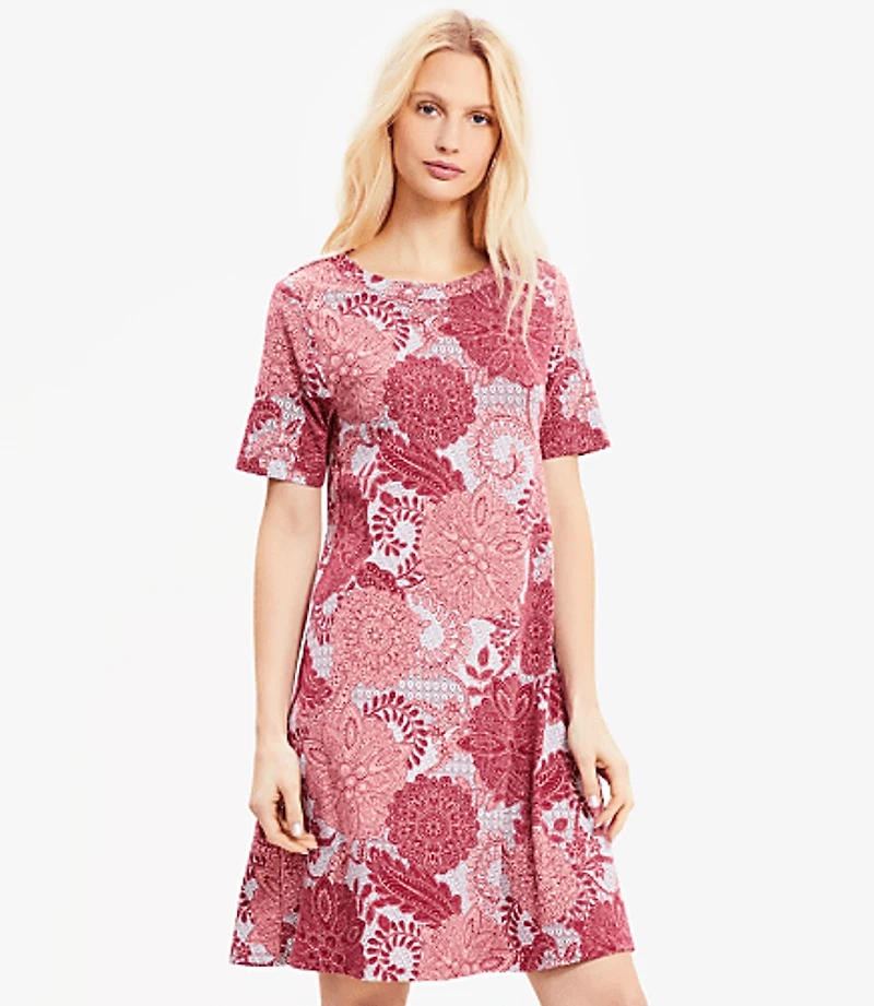 Floral Mini Swing Dress