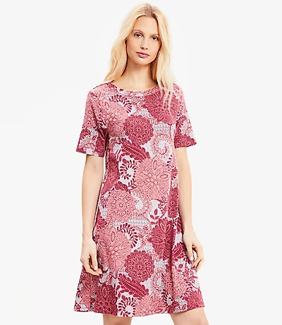 Floral Mini Swing Dress