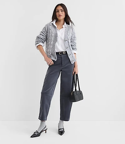 Lace Cable V-Neck Cardigan