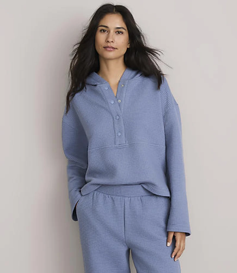 Lou & Grey Wafflestitch Snap Hoodie