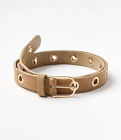 Eyelet Suede Belt