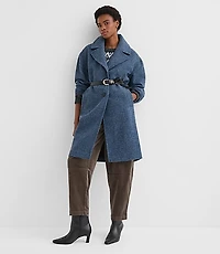Boucle Twill Cocoon Coat