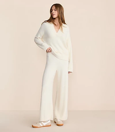 Lou & Grey Fuzzy Wide Leg Sweater Pants