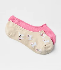Dog Beret & Heathered No Show Sock Set