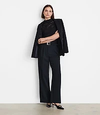 Petite LOFT Versa Lace Elbow Sleeve Turtleneck Top