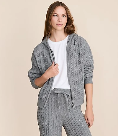 Lou & Grey Cable Hoodie Sweater
