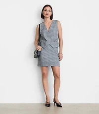 Petite LOFT Versa Plaid Seasonless Stretch Wrap Vest
