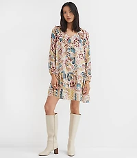 Petite Garden Ruffle Mini Flounce Dress