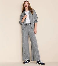 Lou & Grey Cable Sweater Wide Leg Pants