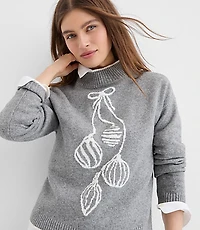Ornament Mock Neck Sweater