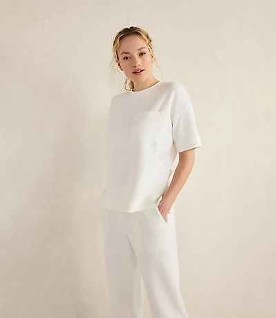 Haven Well Within Cotton Blend Textured Crewneck Tee