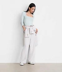 Petite LOFT Versa 360 Knit Square Neck Top