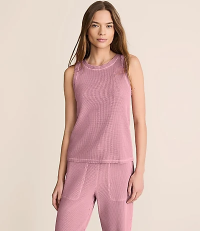 Lou & Grey Garment Dyed Waffle Tank Top