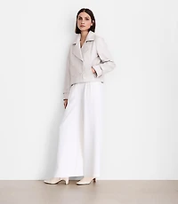 Petite LOFT Versa Embossed Faux Leather Trench Coat