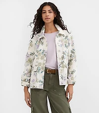 Floral Denim Chore Jacket