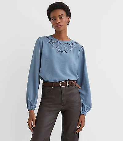 Floral Embroidered Blouse