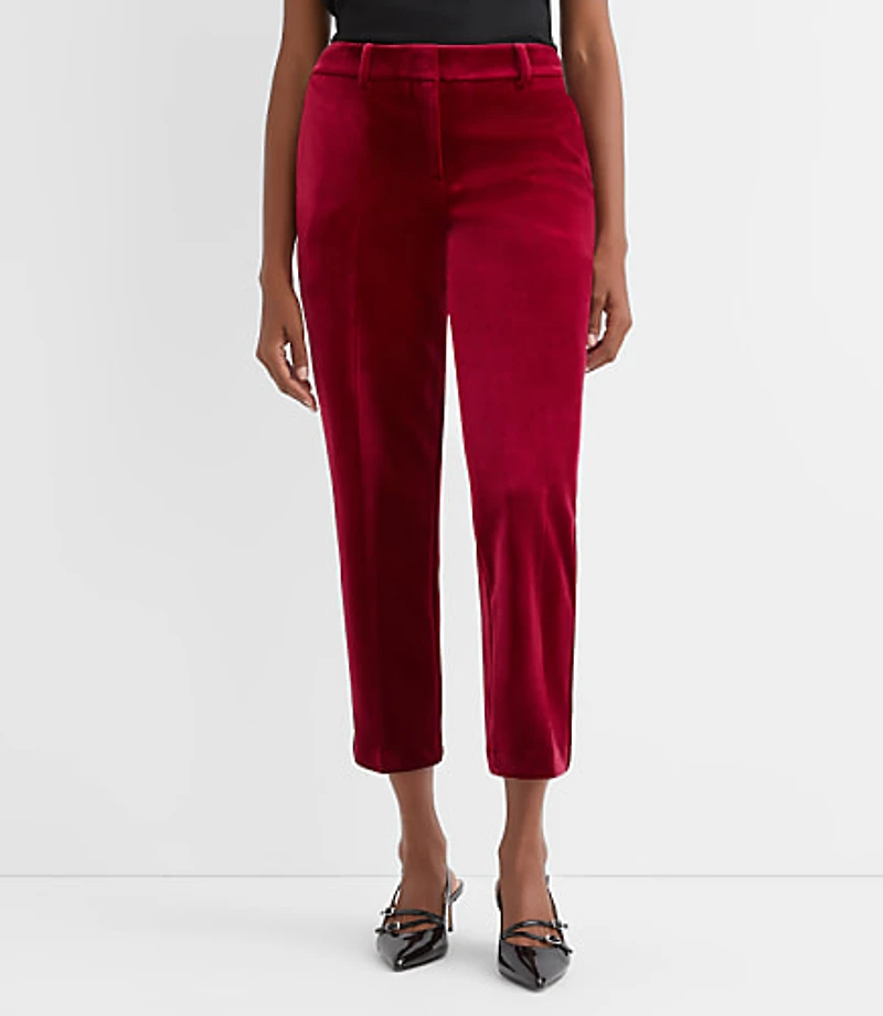 Petite Curvy Riviera Slim Pants Velvet