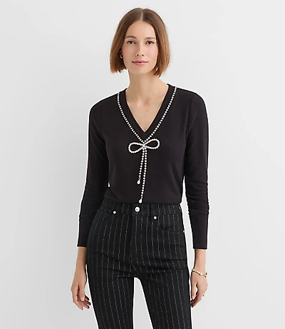 Reversible Jeweled Bow Top