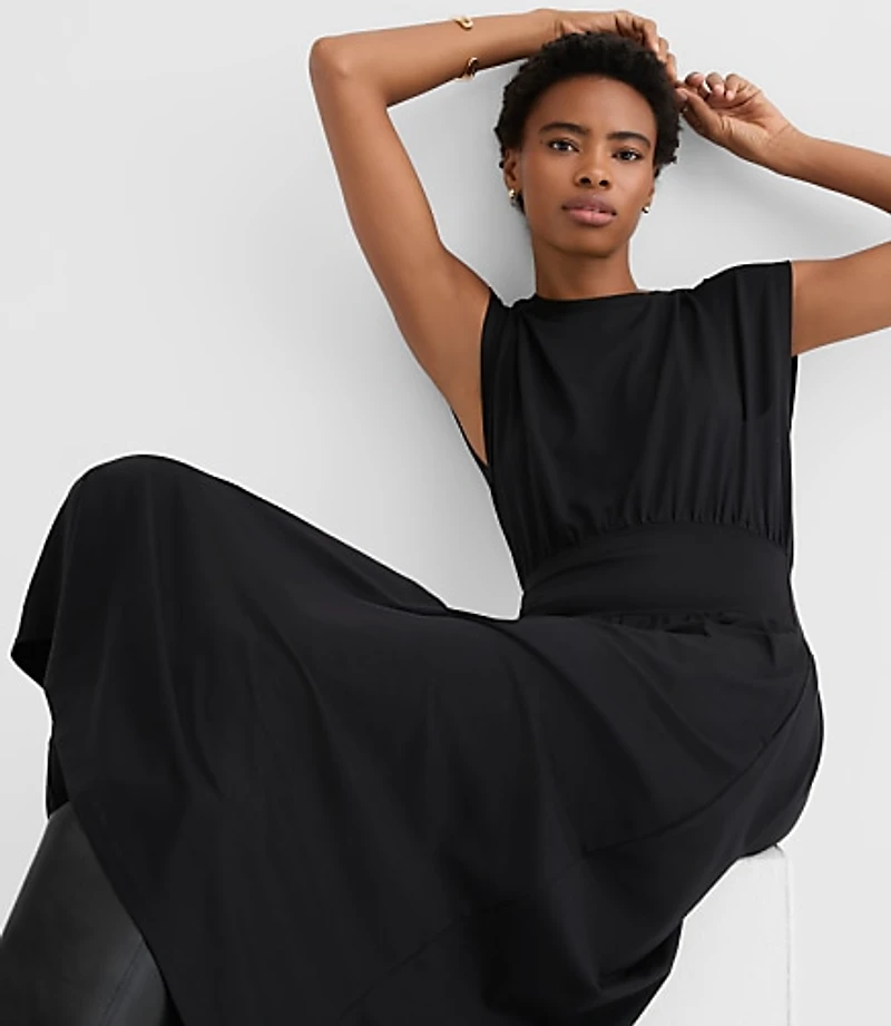 Cap Sleeve Maxi Pocket Dress