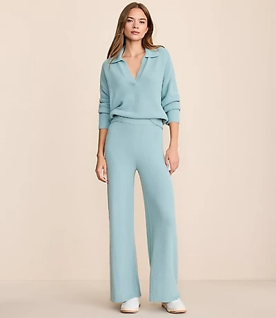 Petite Lou & Grey Fuzzy Wide Leg Sweater Pants