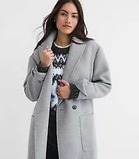 Tall Heathered Patch Pocket Coat