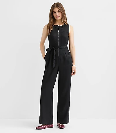 Seamed Zip Jumpsuit