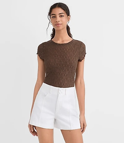 Lace Cap Sleeve Tee