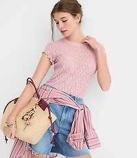 Lace Cap Sleeve Tee