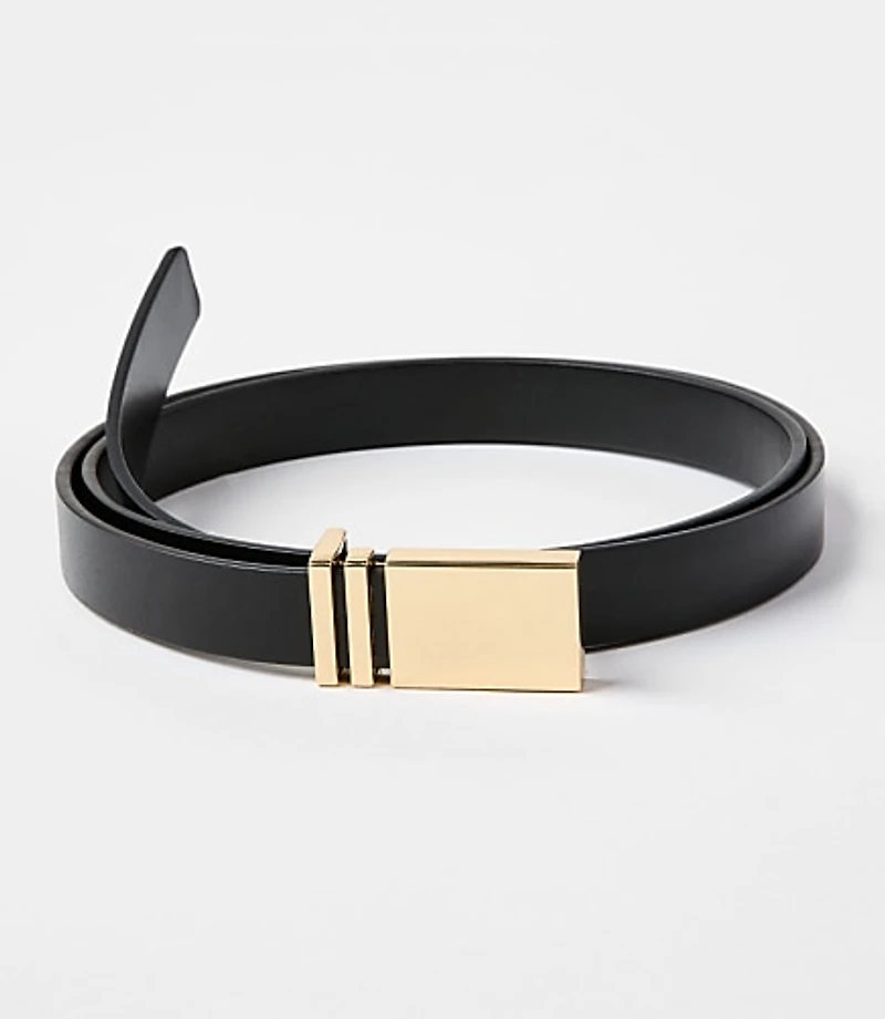 LOFT Versa Plaque Buckle Leather Belt