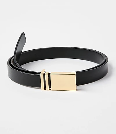 LOFT Versa Plaque Buckle Leather Belt