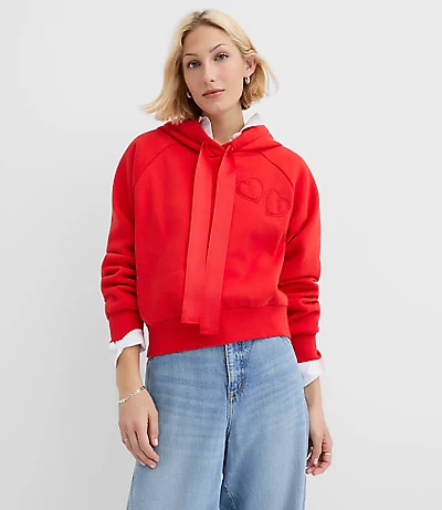 Petite Heart Embroidered Hoodie