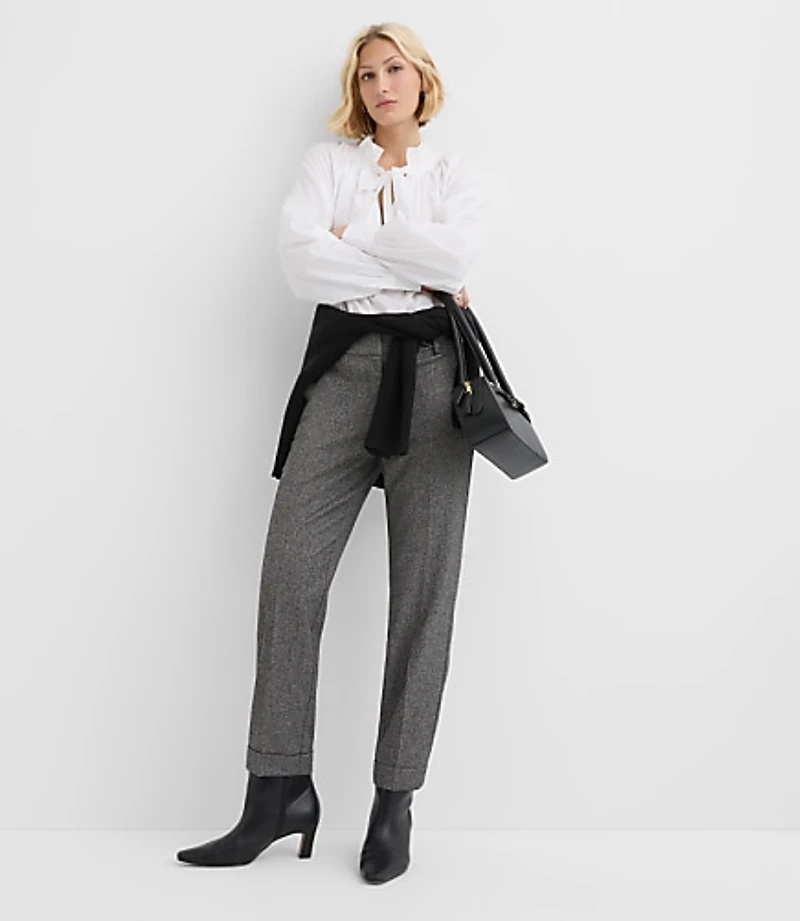 Petite Cuffed Riviera Slim Pants Twill