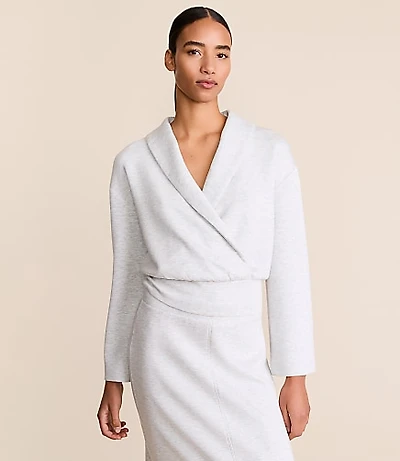 Lou & Grey Heathered Scubasoft Wrap Top