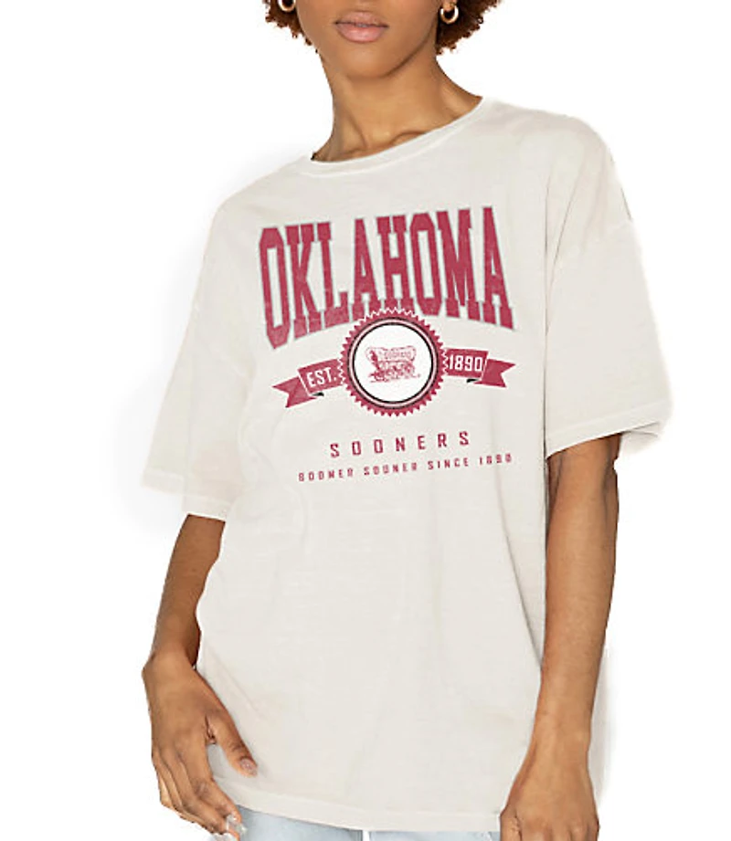 Gameday Couture Oklahoma Sooners Get Goin' Oversized Crew Neck Tee
