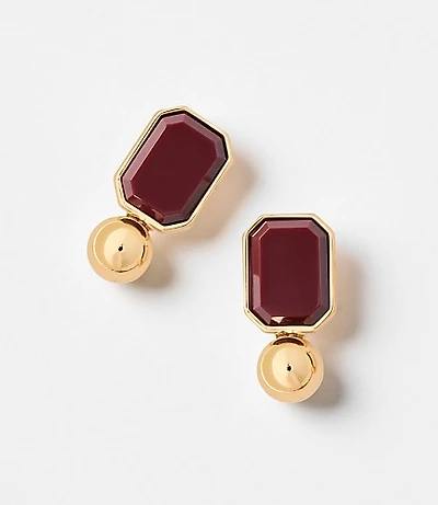 Resin Square Drop Earrings