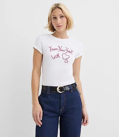 New York Love Ribbed Tee