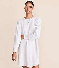 Lou & Grey Heathered Cozy Cotton Mini Pocket Dress