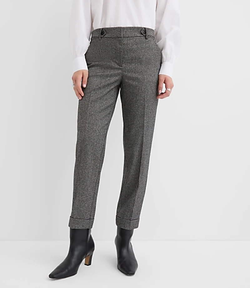 Curvy Cuffed Riviera Slim Pants Twill