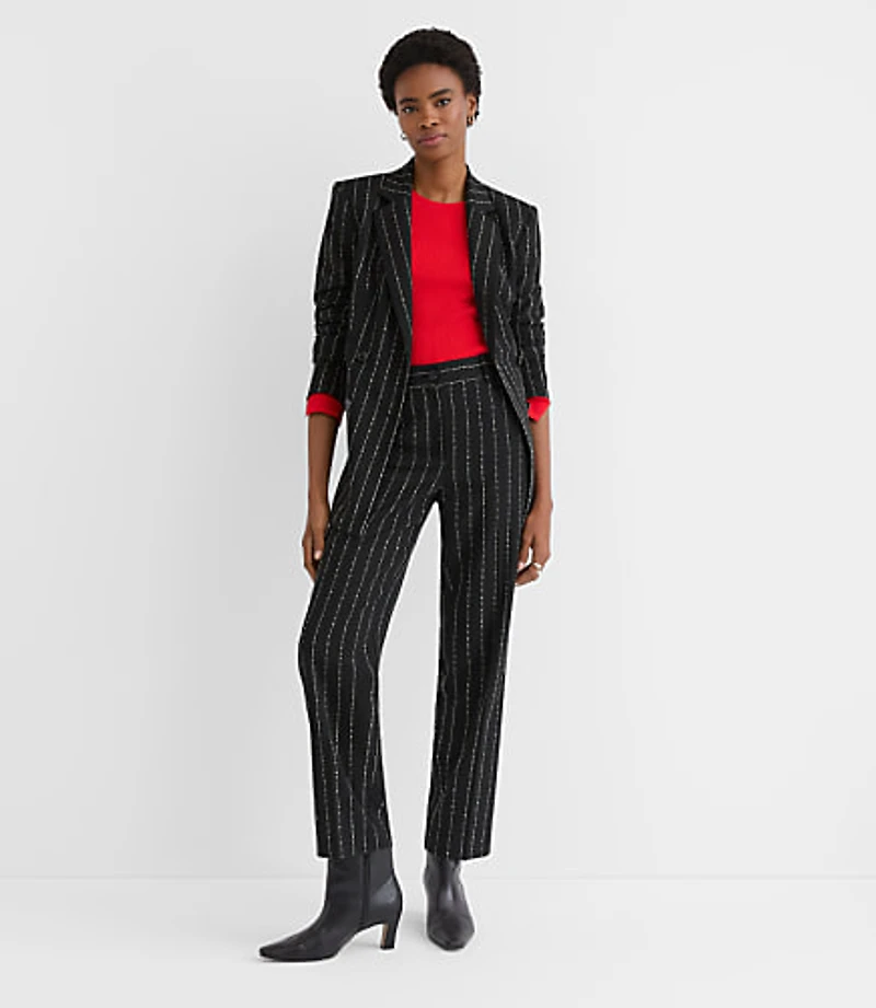 Tall Parker Straight Pants Brushed Pinstripe