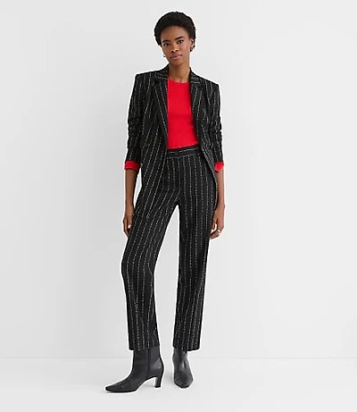 Tall Parker Straight Pants Brushed Pinstripe