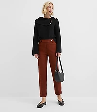 Petite Cuffed Riviera Slim Pants in Doubleweave