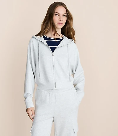 Petite Lou & Grey Heathered Scubasoft Zip Hoodie