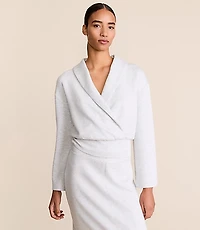 Petite Lou & Grey Heathered Scubasoft Wrap Top
