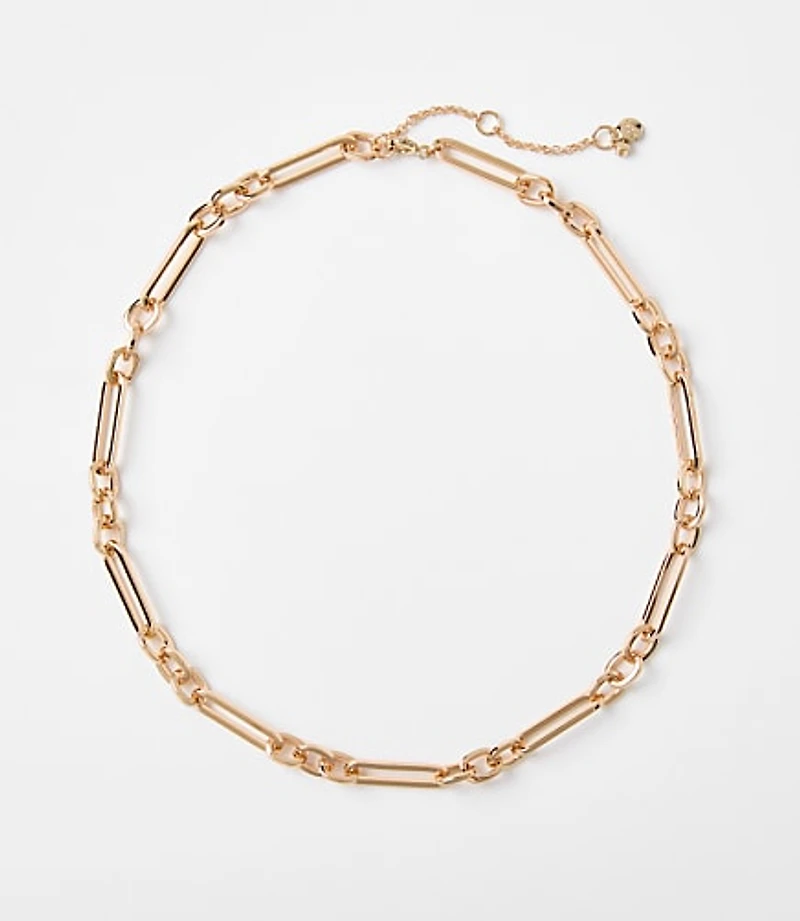 Textured Chain Link Necklace