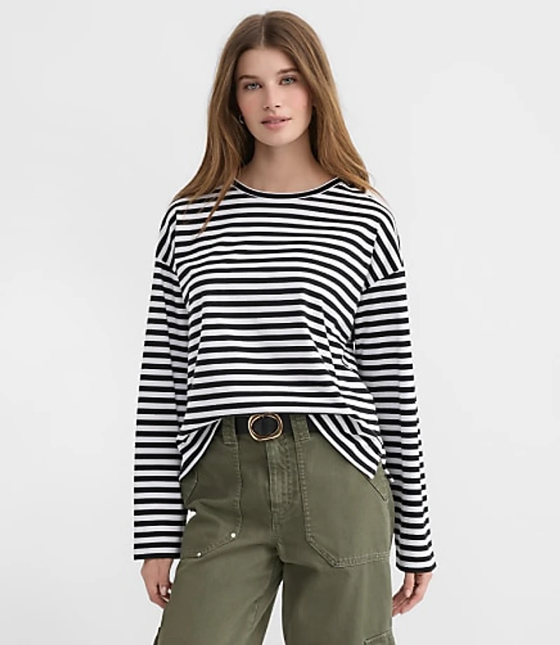 Striped Long Sleeve Modern Tee